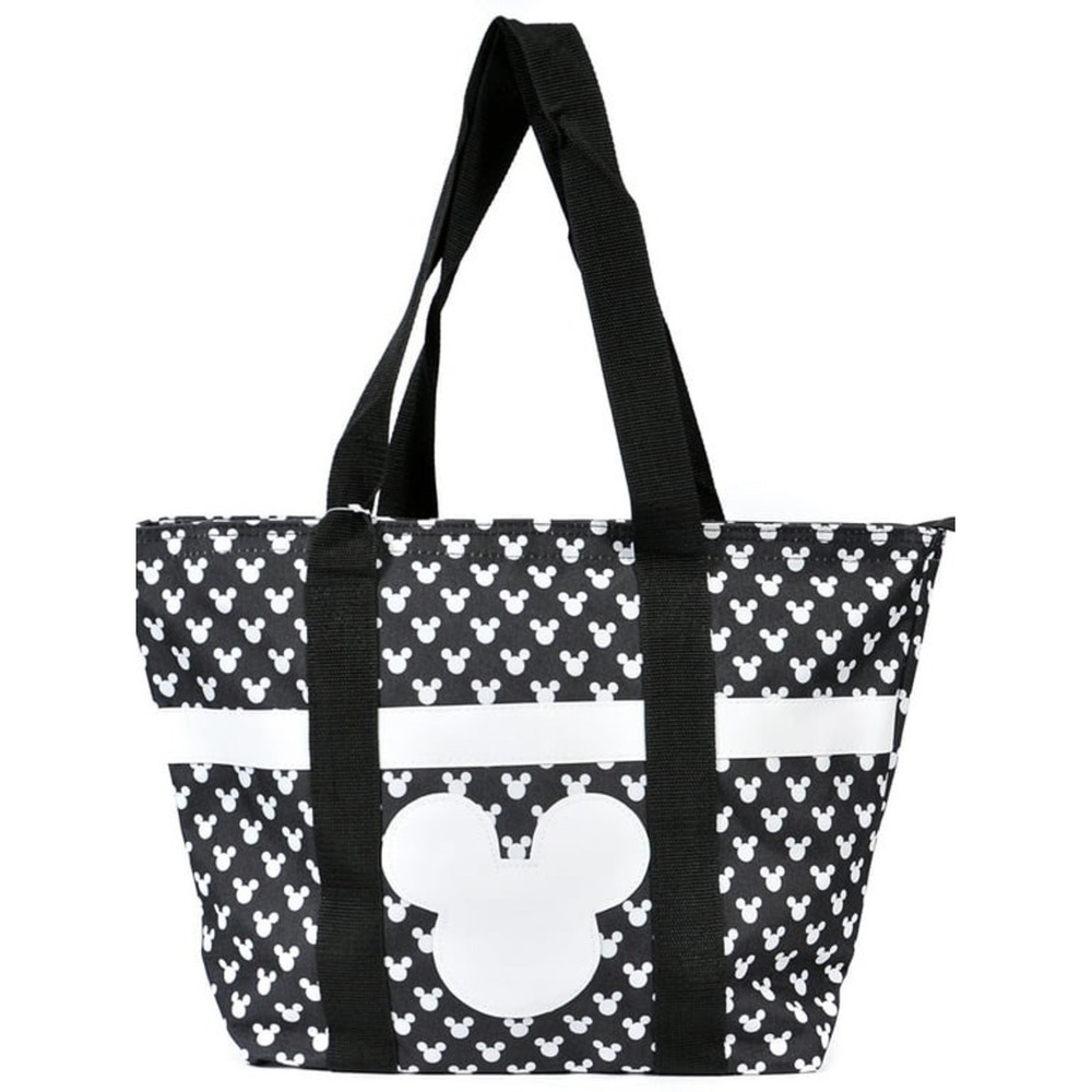 Disney Black and White Mickey Head Pattern Tote Bag 18.5" wide 12.5" tall x 4"